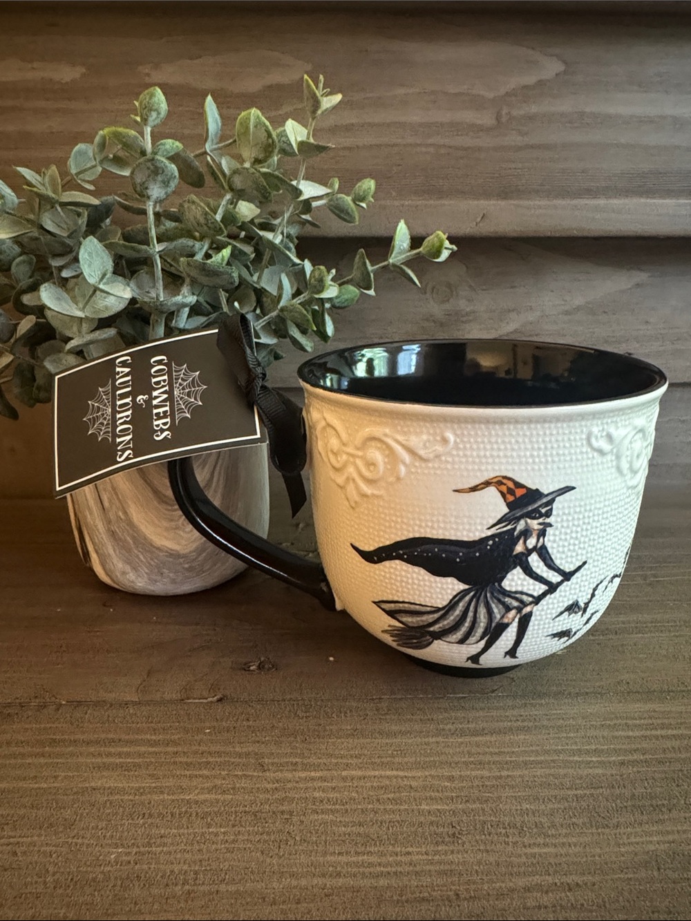 Cobwebs & Cauldrons Halloween Witch Mug